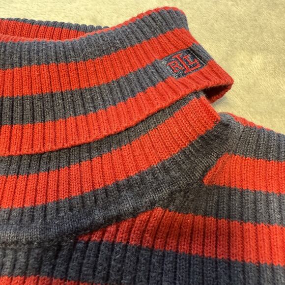 Lauren Ralph Lauren Roll Neck Fisherman Knit Sweater Sz M BlackOld Money Classic - Picture 4 of 8